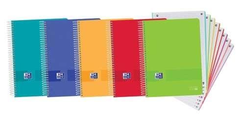 Pack de 5 Cadernos Espiral OXFORD Europeanbook 8 Live & Go (Plástico - Cores Sortidas)