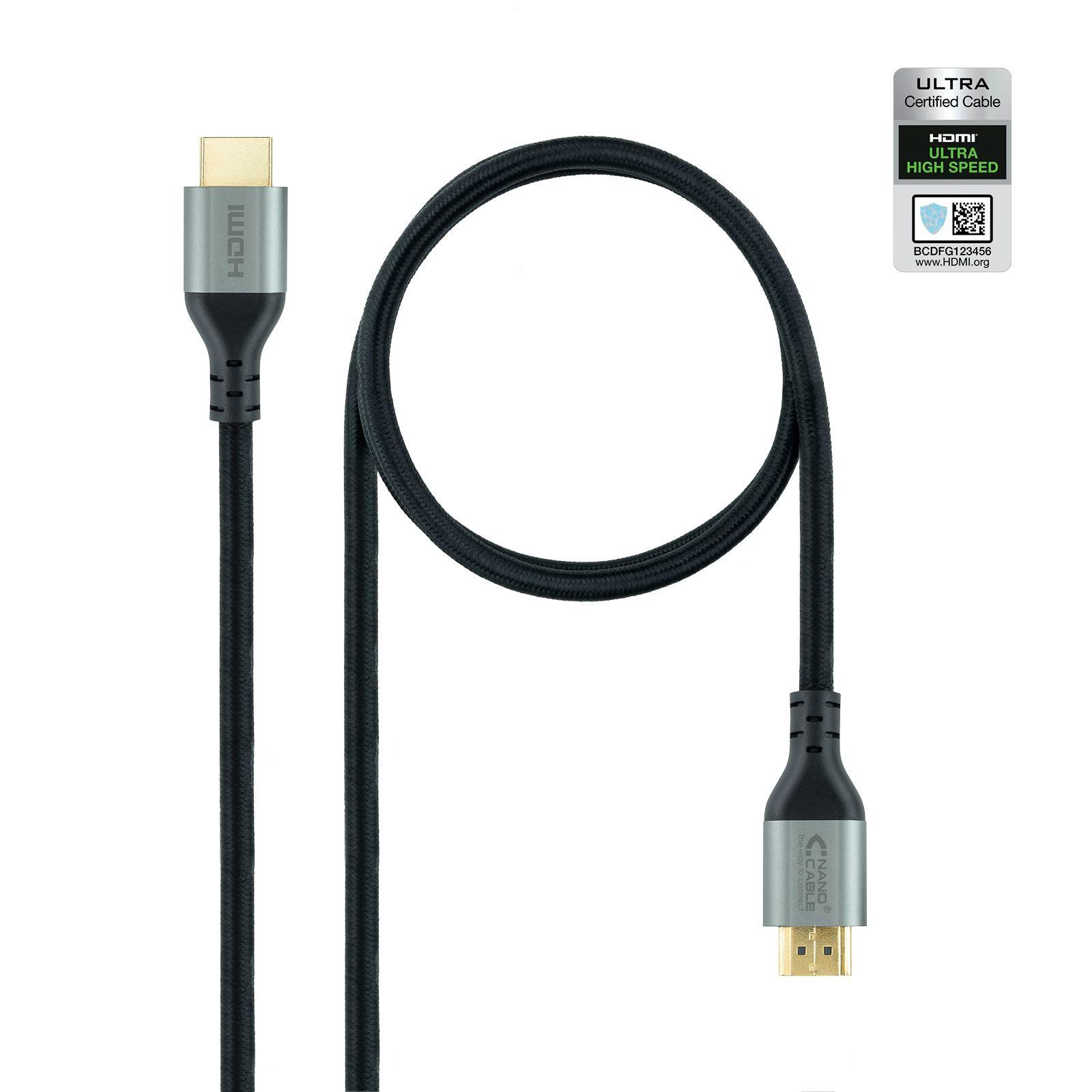 Cabo HDMI NANO CABLE 10.15.8102 (2 m - 120 Hz - HDMI Type A - Preto)