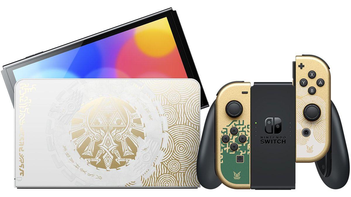 Consola Portátil NINTENDO Switch OLED The Legend of Zelda: Tears of the Kingdom Edição Limitada (64 GB - 7" - Dourado) — miniatura 3