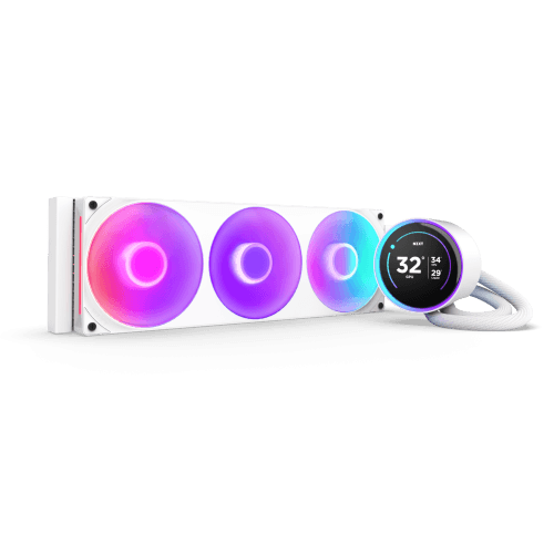 Sistema de Refrigeração Líquida NZXT Kraken Elite 360 RGB (120 mm - 3 ventoinhas - 2400 RPM - Branco)