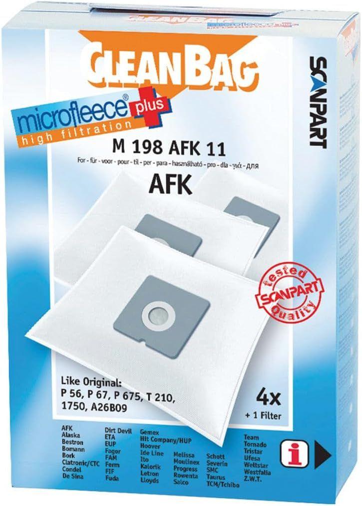 Sacos para Aspirador SCANPART M 198 AFK 11 AFK BORK (4 unidades)