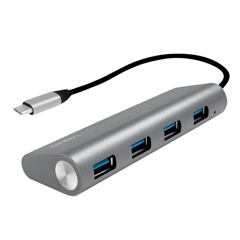 Hub USB-C LOGILINK UA0309 (Cinzento)