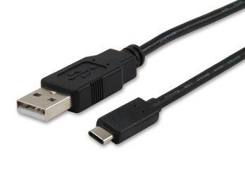 Cabo USB EQUIP EQUI-67198698 (1 m - USB C - USB A - Preto)