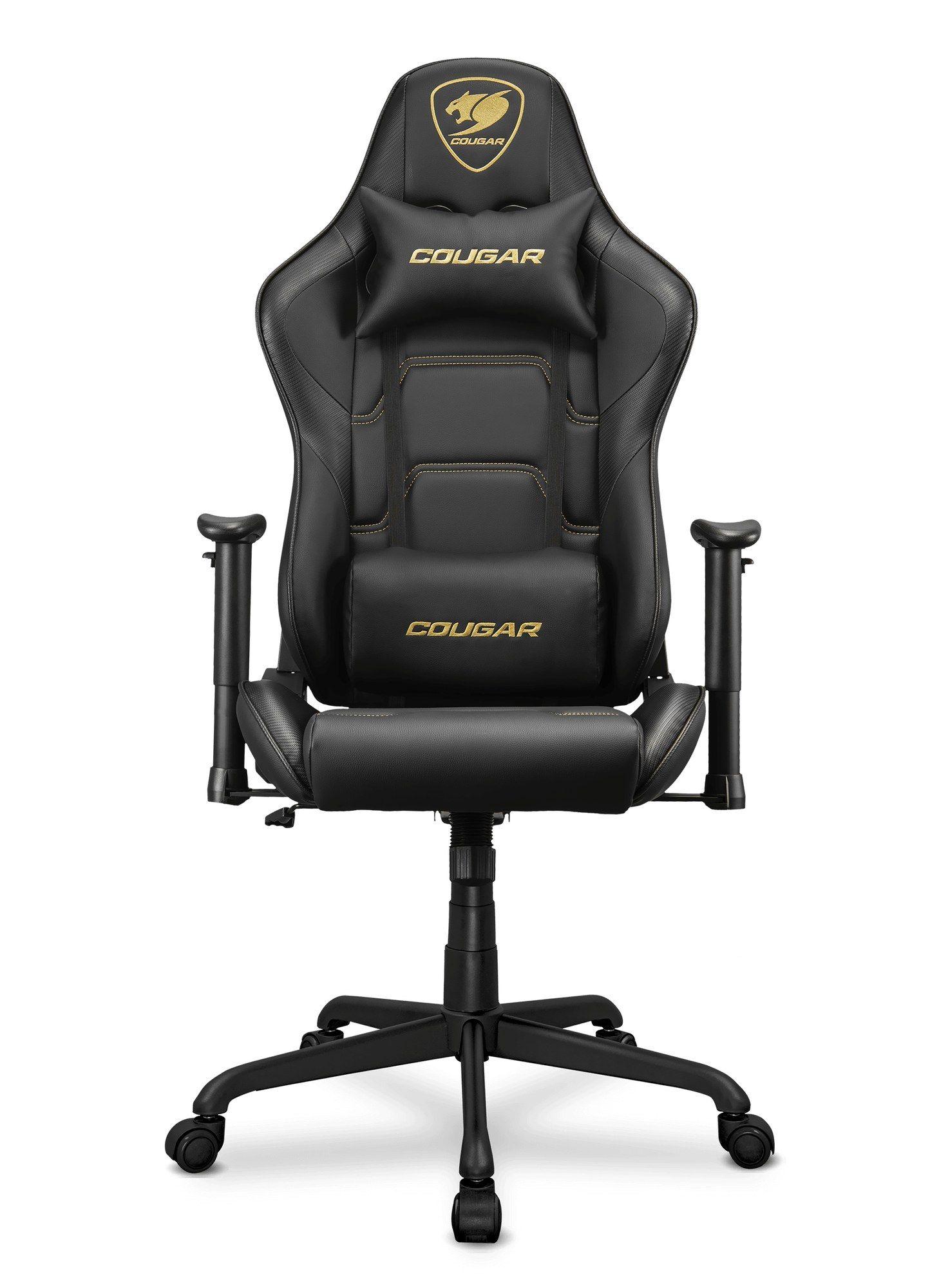 Cadeira Gaming COUGAR Armor Elite Royal (120 kg - 133 cm - 90–160° - Preto/Dourado)