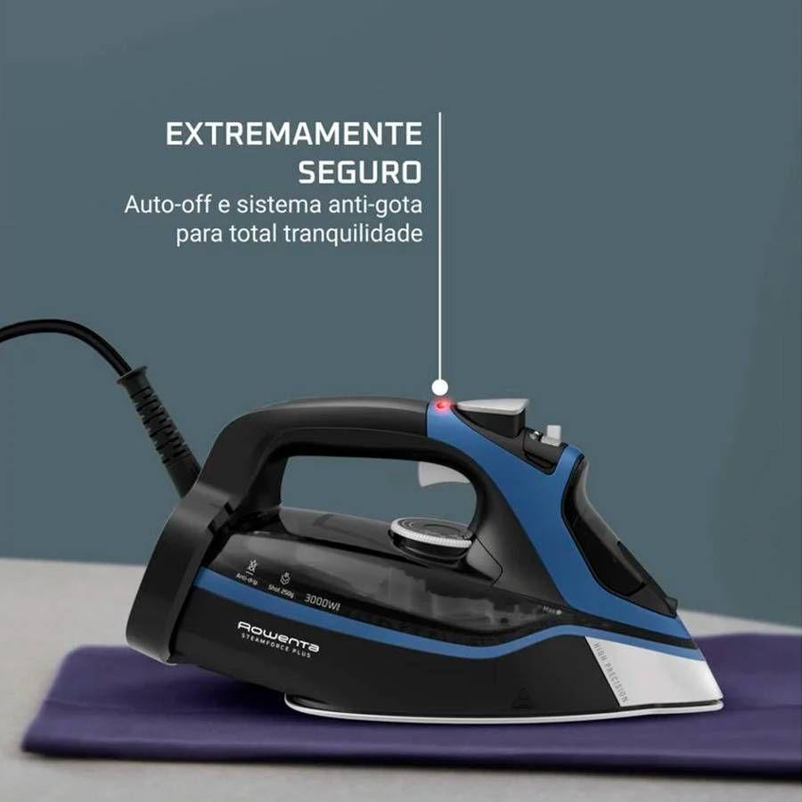 Ferro de Engomar ROWENTA DW9411D1 (3000 W - 350 ml - Inox - Preto e Azul) — miniatura 2