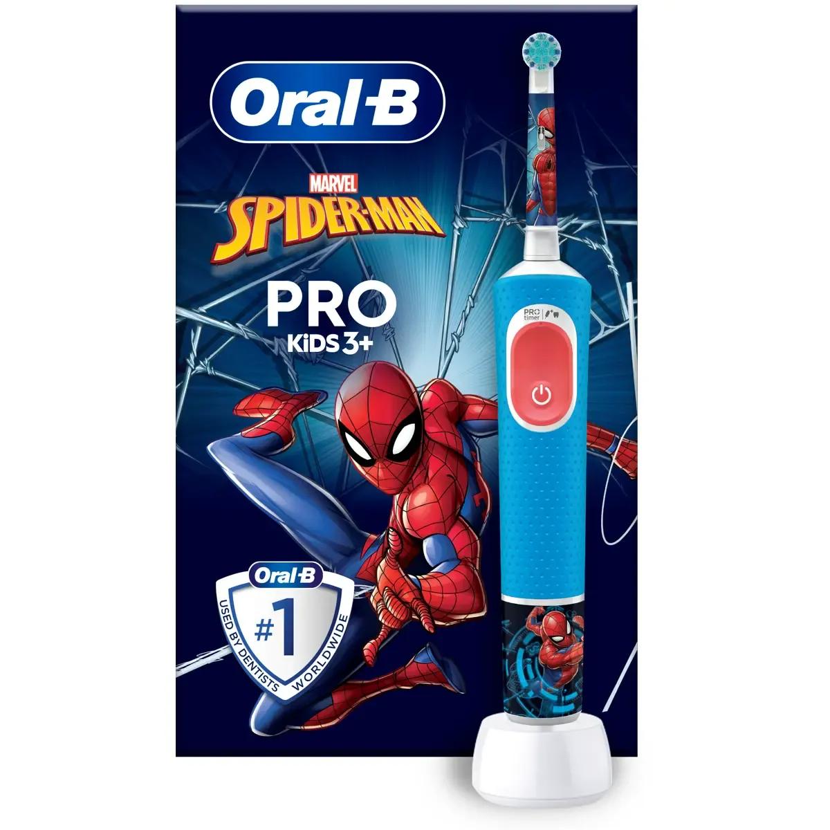 Escova de Dentes Elétrica ORAL-B Vitality Pro 103 Kids Spiderman (Azul), miniatura 3
