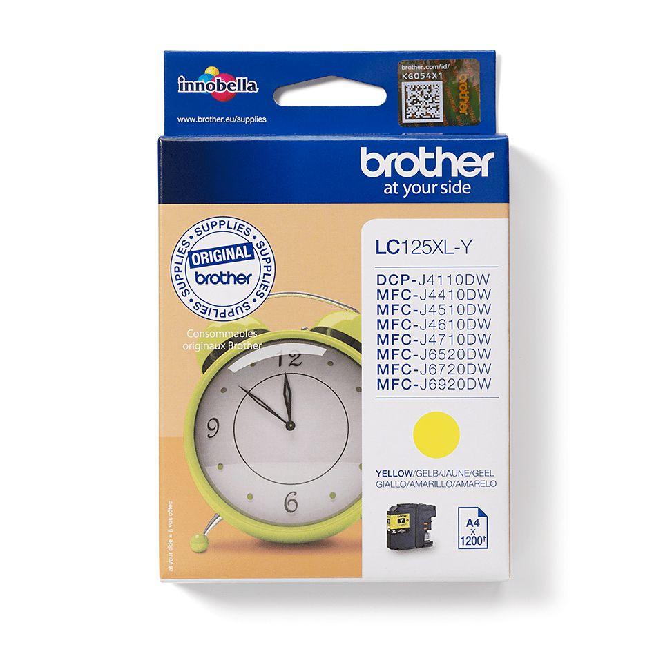 Tinteiro BROTHER LC-125XLY (1200 páginas - Amarelo)