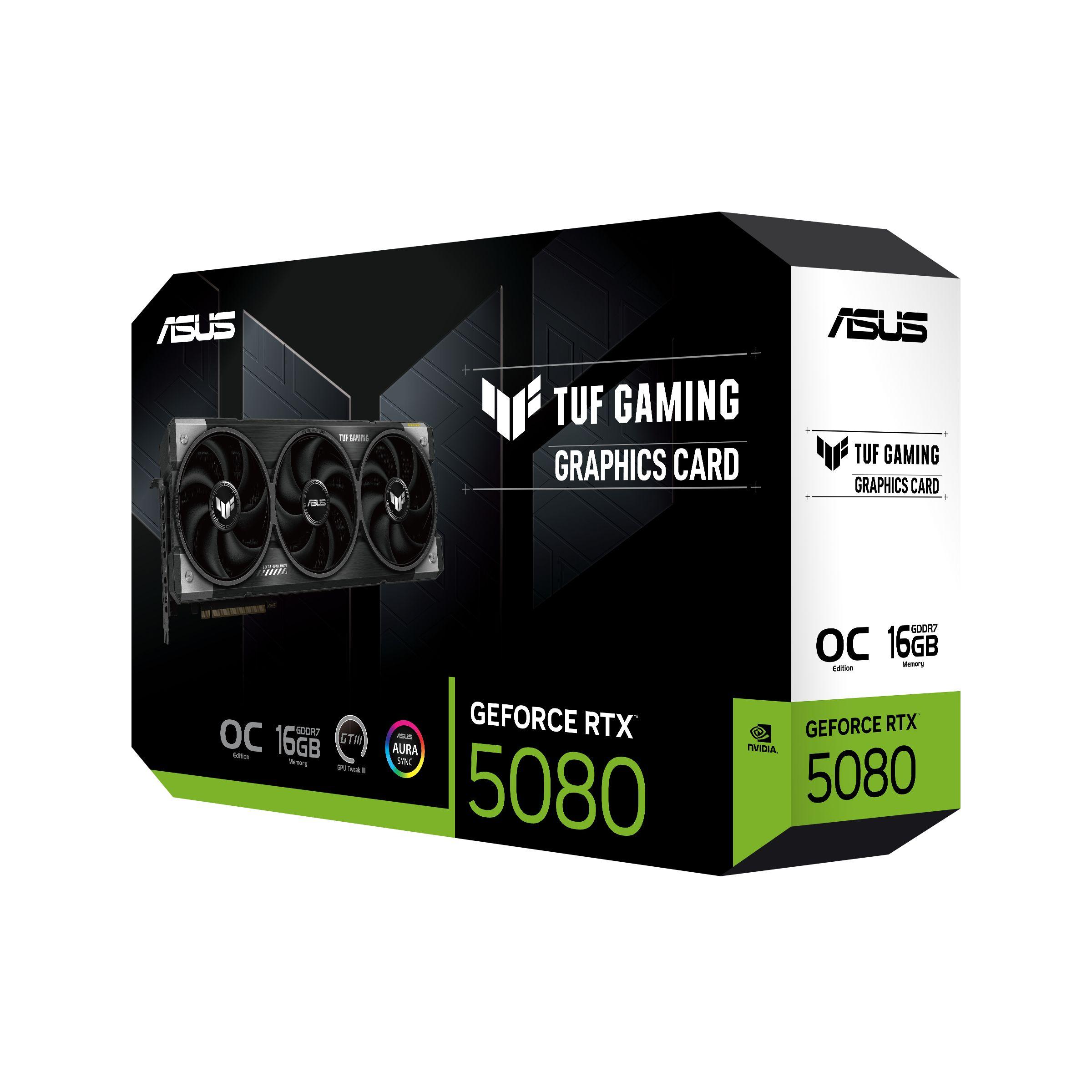 Placa Gráfica ASUS TUF-RTX5080-O16G-GAMING (GeForce RTX 5080 - 30 Gbps - 16 GB - Multicor), miniatura 13