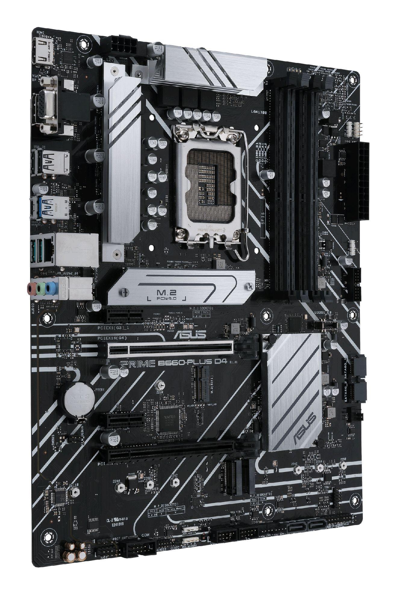 Motherboard ASUS PRIME B660-PLUS D4 (LGA 1700 - ATX - Duplo canal), miniatura 3