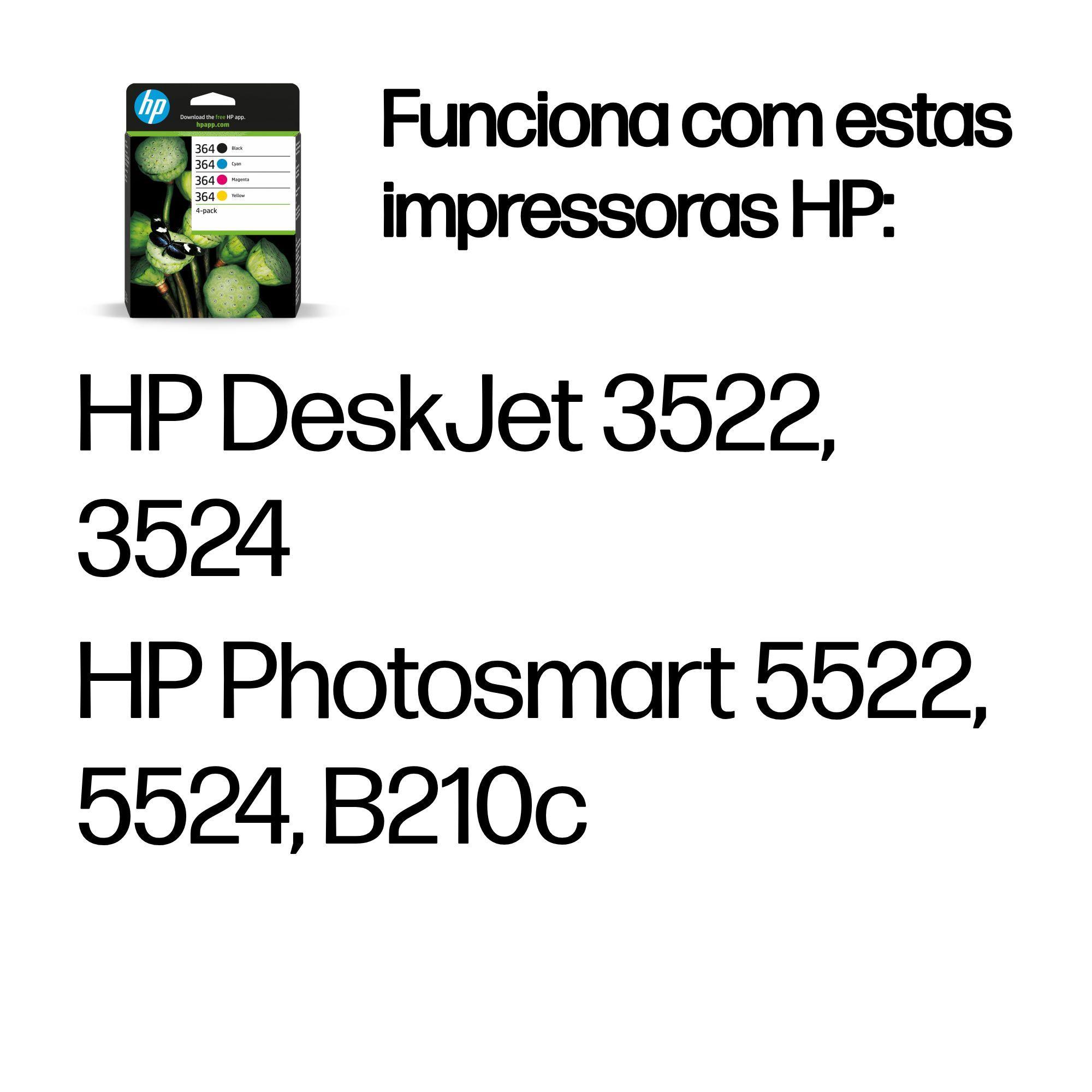 Conjunto de Tinteiros HP 364 (300 páginas - Preto, Ciano, Magenta e Amarelo), miniatura 2