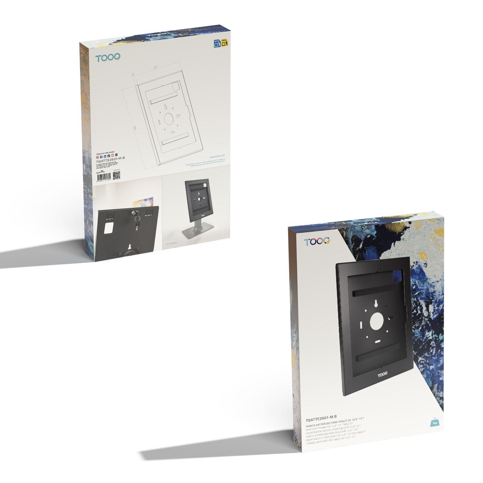 Moldura Antirroubo para Tablets TOOQ TQATTE2601-M-B (12,4-13" - VESA 75x75 - Preto), miniatura 8