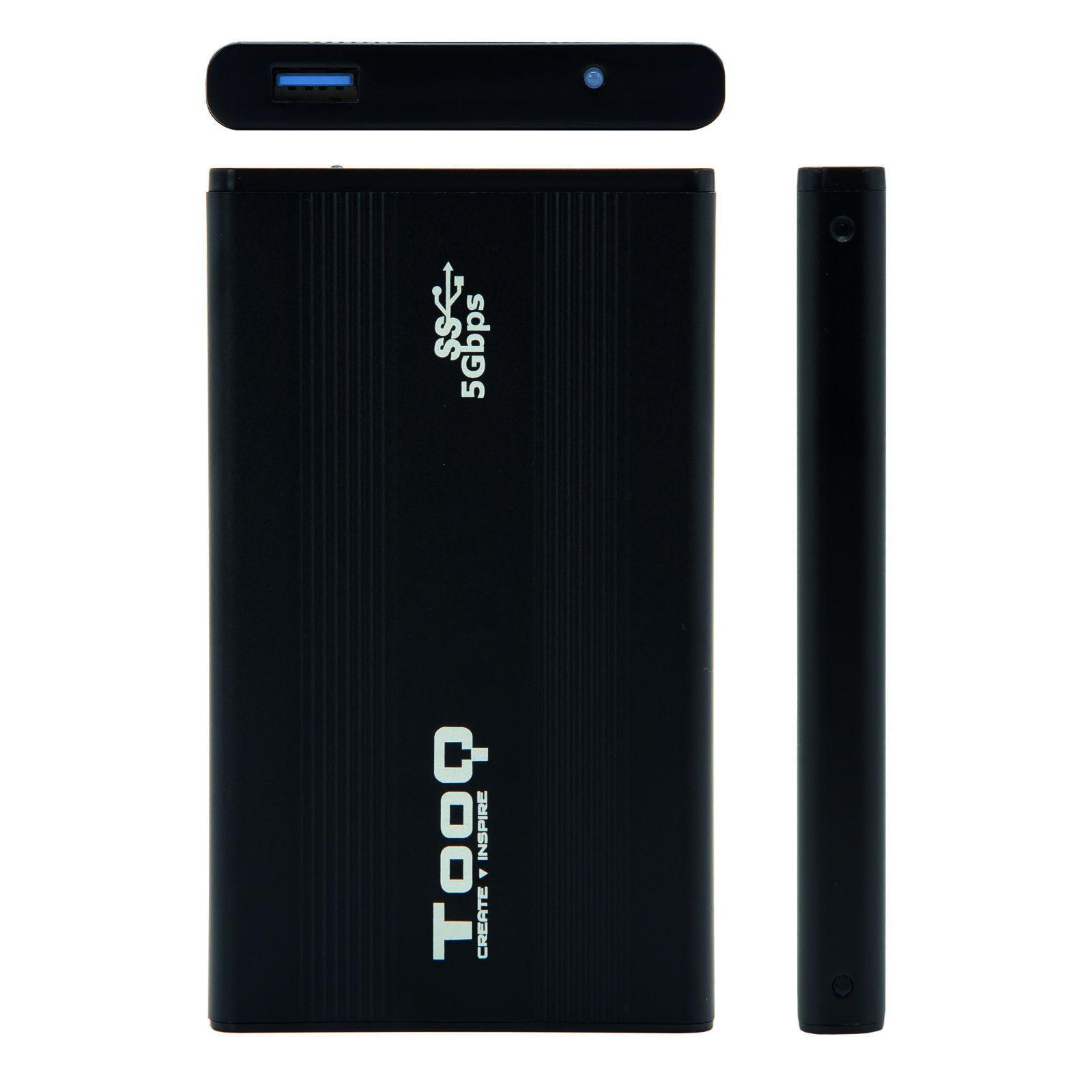 Caixa Externa HDD/SSD TOOQ TQE-2524B (4 TB - 2,5" - SATA I, SATA II, SATA III - Preto), miniatura 3