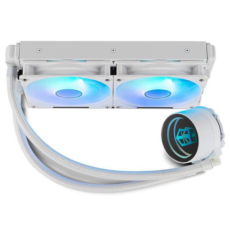Sistema de Refrigeração Líquida NOX Hummer M-240 ARGB (120 mm - 2 ventoinhas - 900 a 1800 RPM - Branco) — miniatura 4