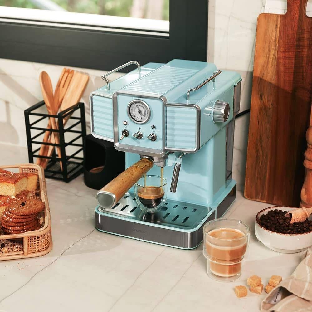 Máquina de Café Expresso CECOTEC Power Espresso 20 Tradizionale (Café moído - 1350 W - 20 bar - Azul-claro) — miniatura 2