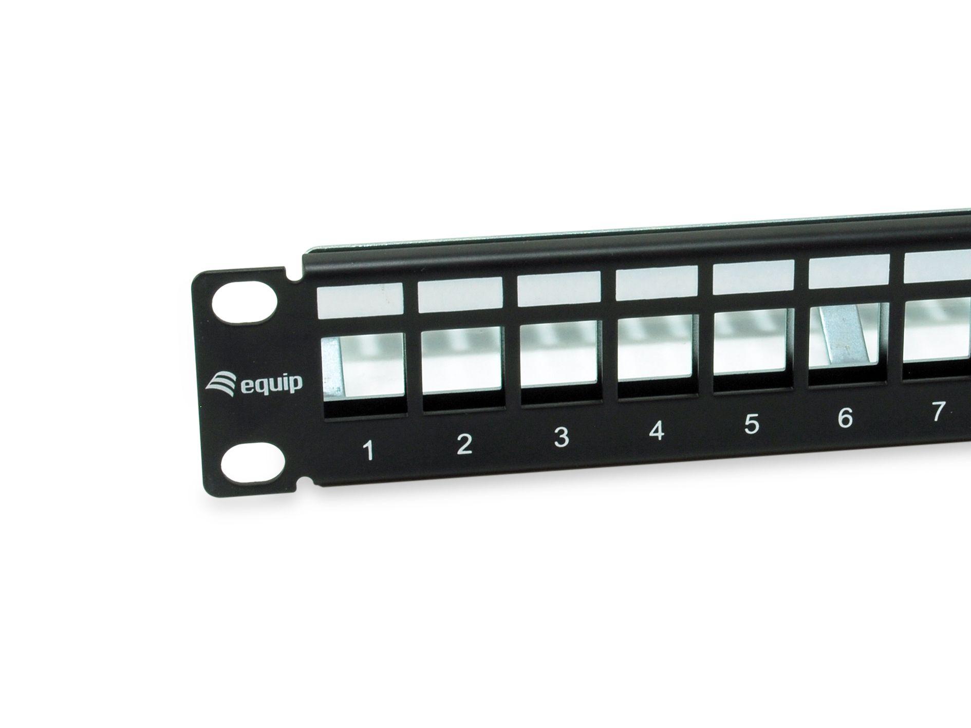 Painel de Patch EQUIP 769331 (12 Portas - Cat6A - 10″ - FTP - 1U - Preto) — miniatura 3