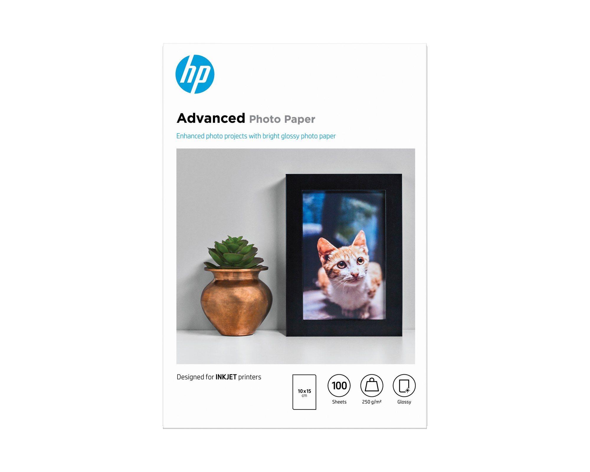 Papel Fotográfico HP Q8692A (Sem margens)