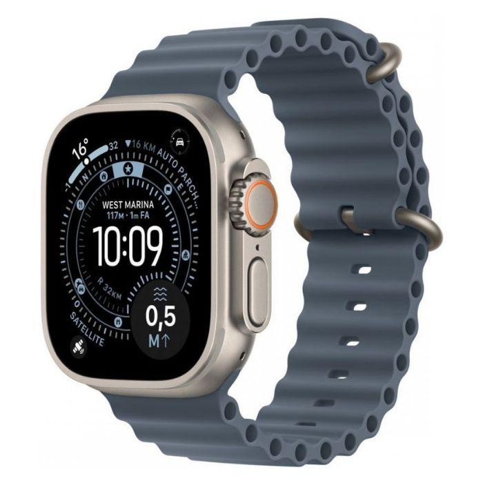 Smartwatch APPLE Watch Ultra 3 GPS + Cellular 49 mm (Retangular - watchOS 26 - Apple S10 - Titânio Natural/Azul-Âncora) — miniatura 2