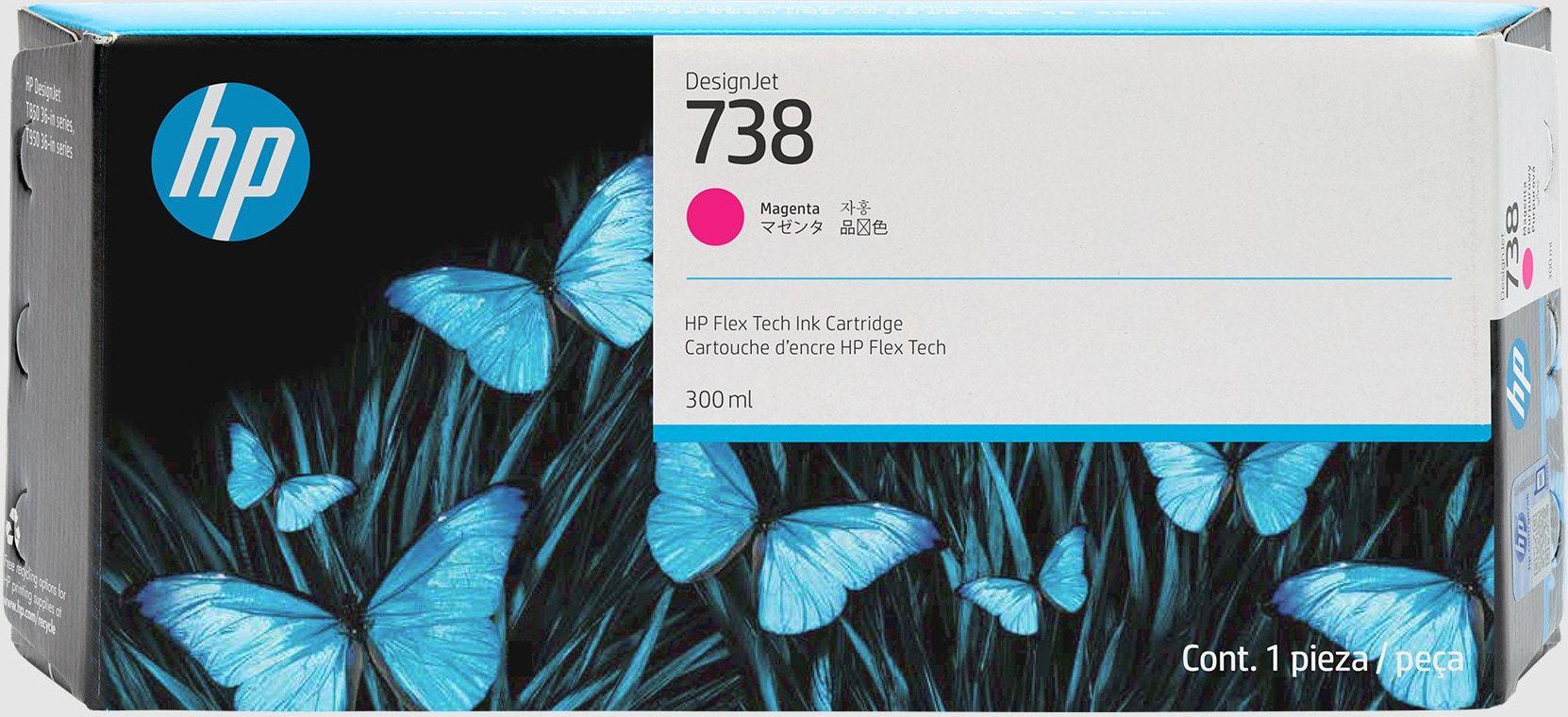 Tinteiro HP 738 676M7A (HP DesignJet T850, T950 - Magenta)