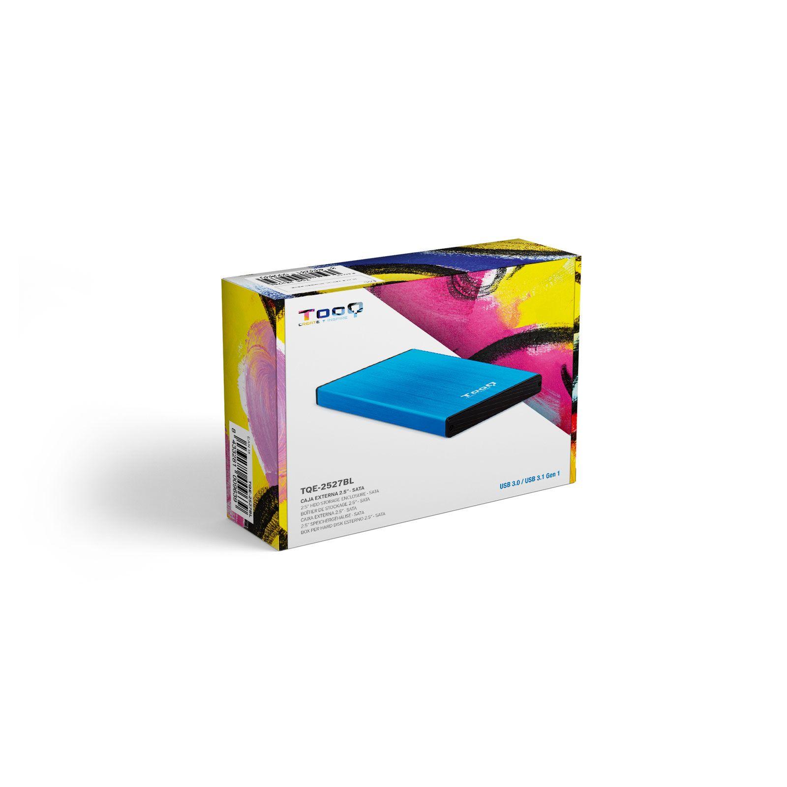 Caixa Externa TOOQ TQE-2527BL (2.5" - SATA I, SATA II, SATA III - Preto e Azul), miniatura 7