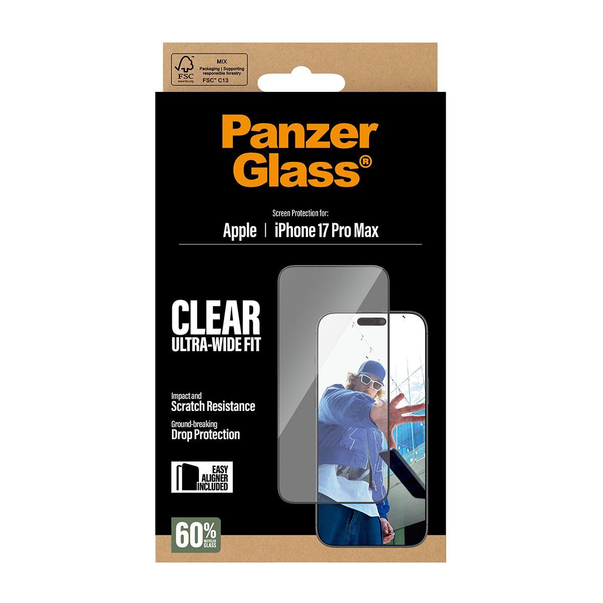 Protetor de Ecrã PANZERGLASS iPhone 17 Pro Max (Apple - Transparente) — miniatura 3