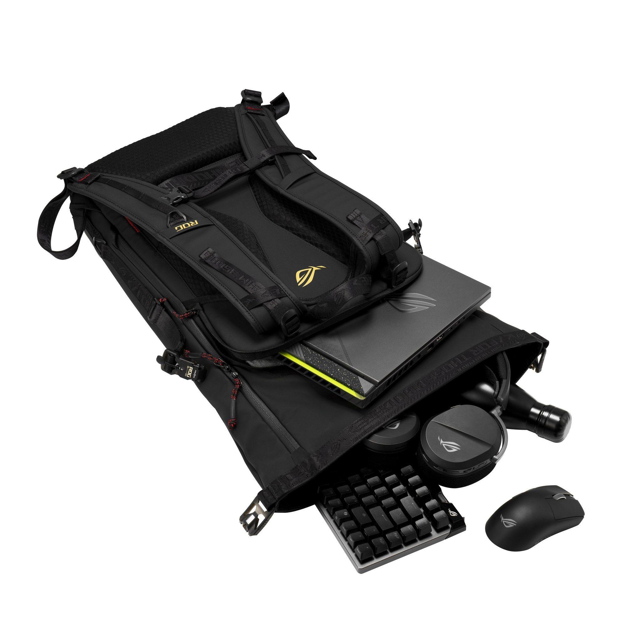 Mochila ASUS ROG SLASH Backpack Edition 20 BP3802 (26 L - Poliéster, Couro PU - 45,7 cm - Preto) — miniatura 7