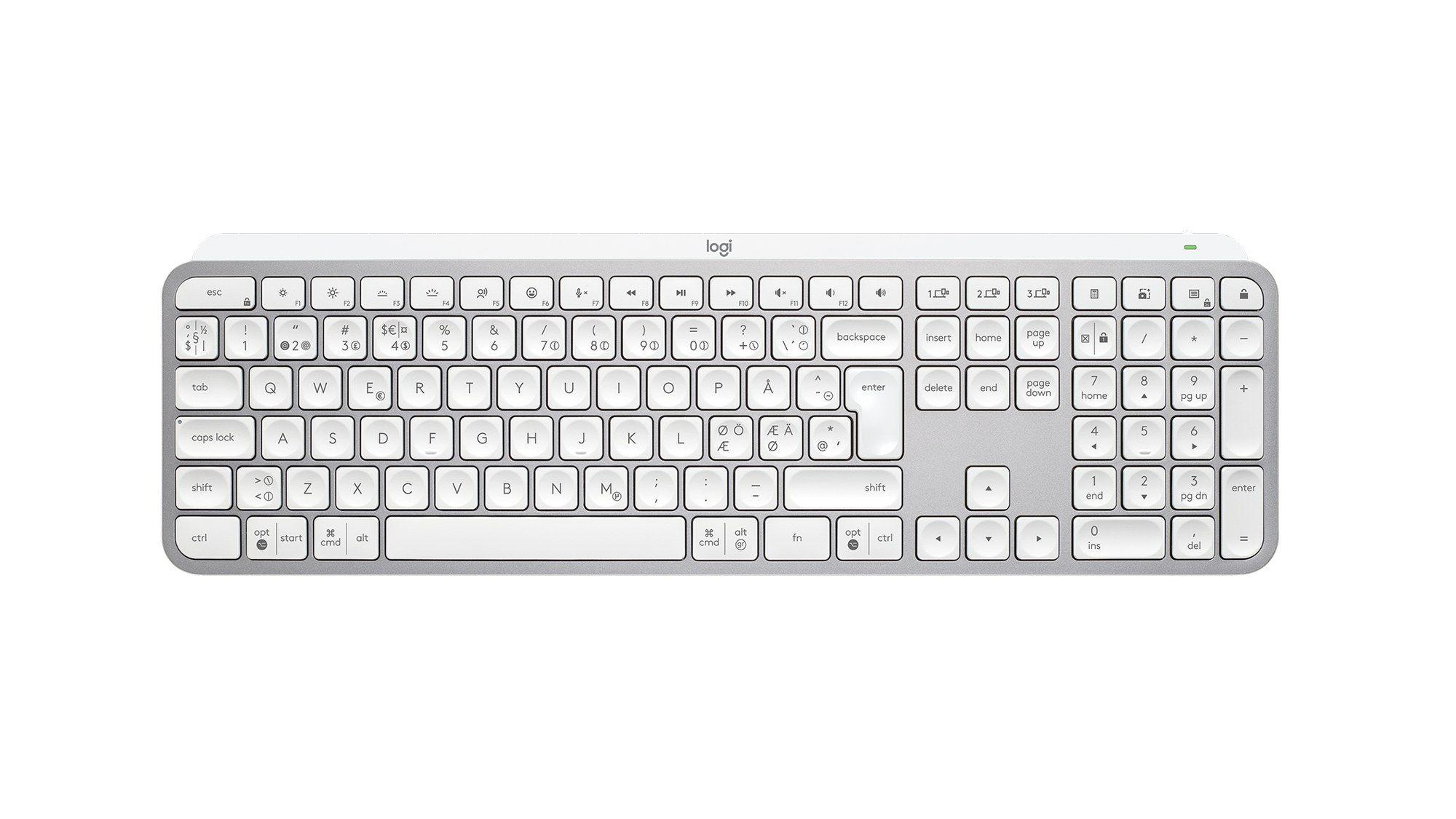 Teclado LOGITECH MX Keys S (Nórdico - Teclas tesoura - Tamanho completo - Cinzento Claro) — miniatura 5