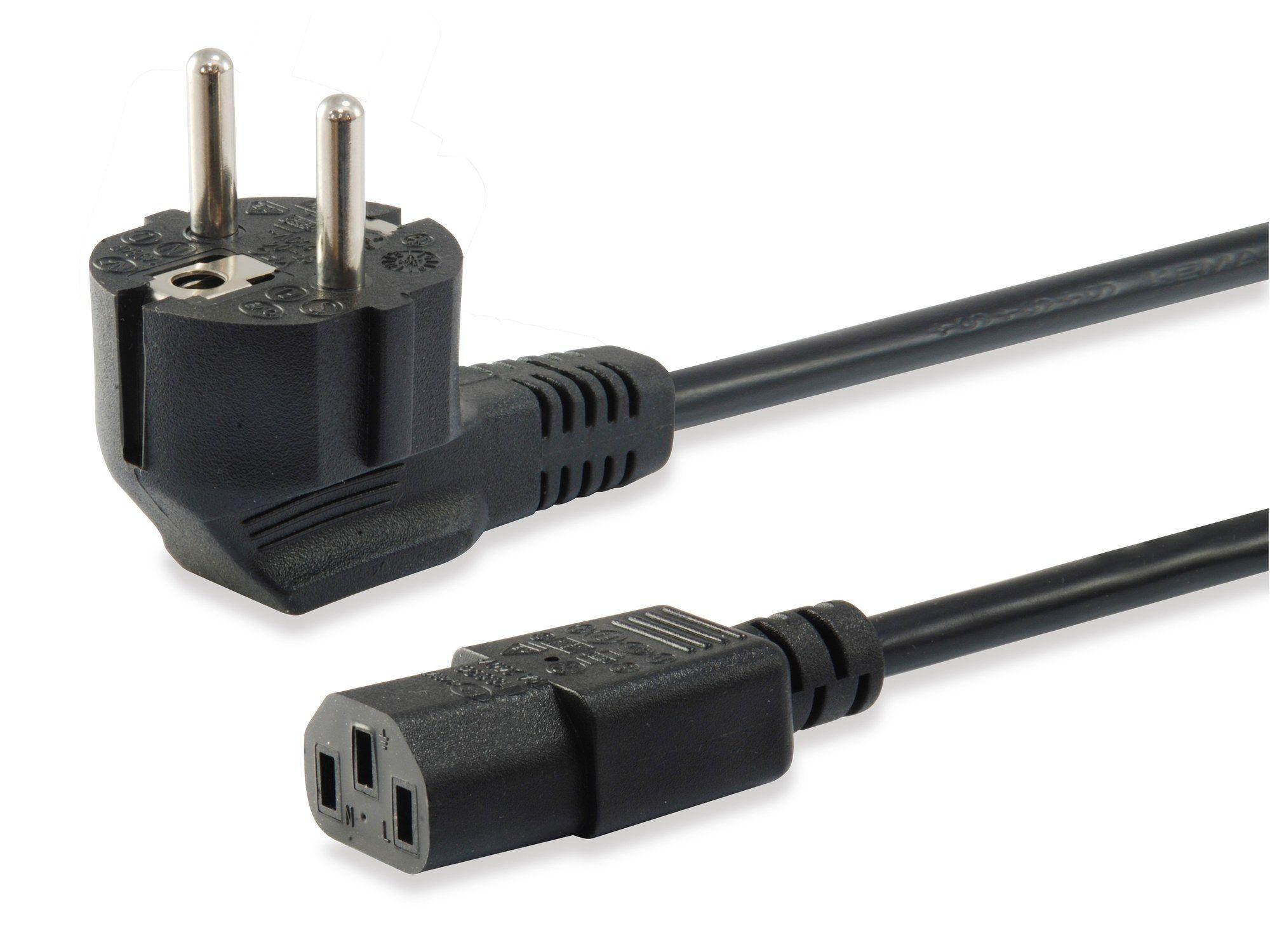 Cabo de Alimentação EQUIP 112120 (1,8 m - Acoplador C13 - CEE 7/7 - Preto)