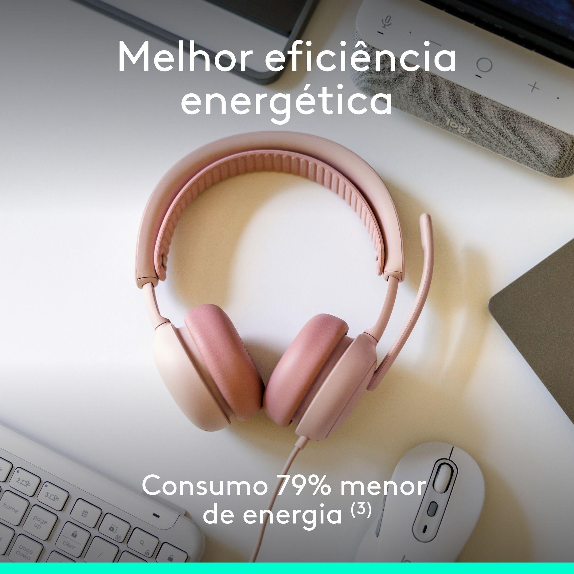Headset LOGITECH Zone Wired 2 (Binaural - Com fios - Supra-aural - Rosa), miniatura 9