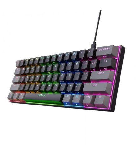 Teclado TRUST GXT 867 Acira (ES - Outemu Red lineares - 60% - Preto)