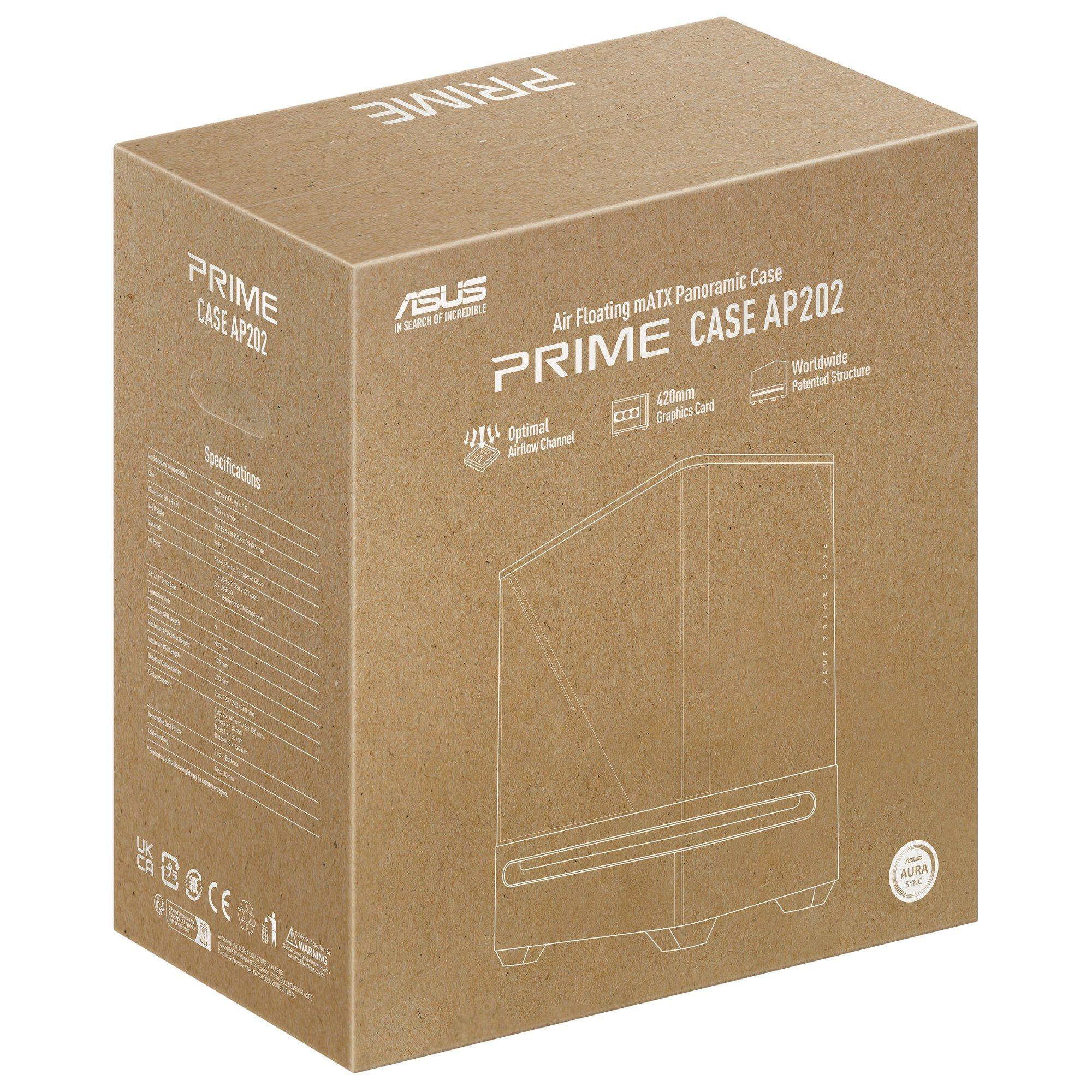 Caixa de Computador ASUS PRIME AP202 ARGB (Micro ATX, Mini-ITX - Mini Tower - Metal - Preto) — miniatura 18