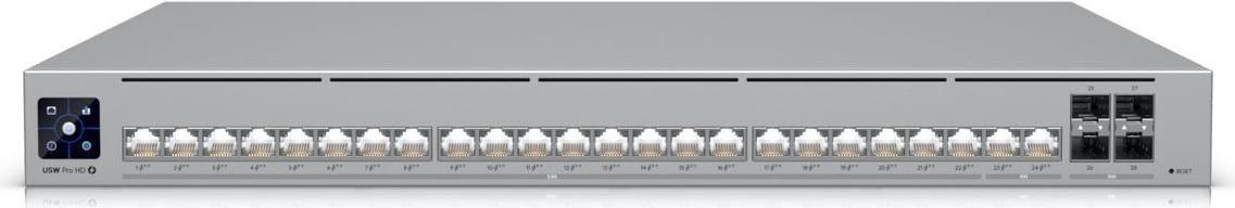 Switch UBIQUITI UniFi Pro HD 24 PoE (100/1000/2500 Mbps - 2 MB - 230 Gbit/s - Cinzento)