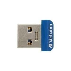 Pen USB VERBATIM Store 'n' Stay Nano 64GB (Com tampa - USB Type-A - USB 3.0 - Azul)