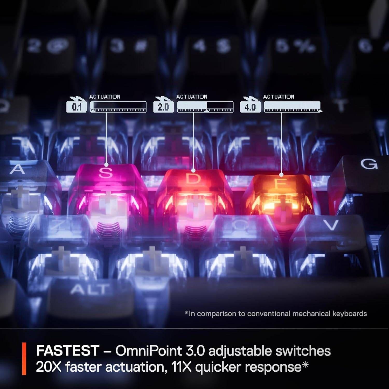 Teclado STEELSERIES Apex Pro Mini Gen 3 (Inglês - Magnetic-mechanical key switch - 60% - Preto) — miniatura 6