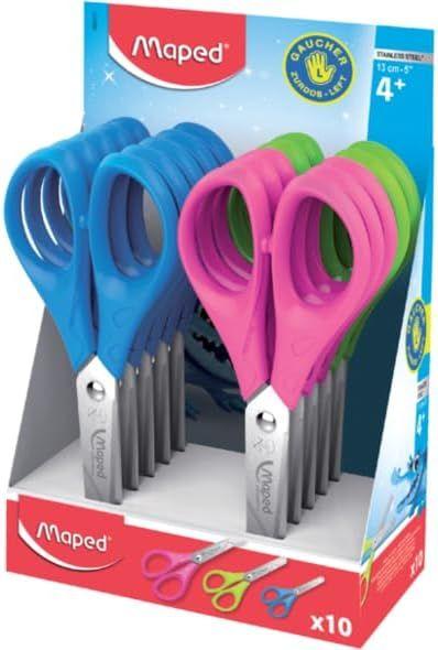 Tesoura Escolar para Esquerdinos MAPED Essentials (13 cm - Cores Sortidas)