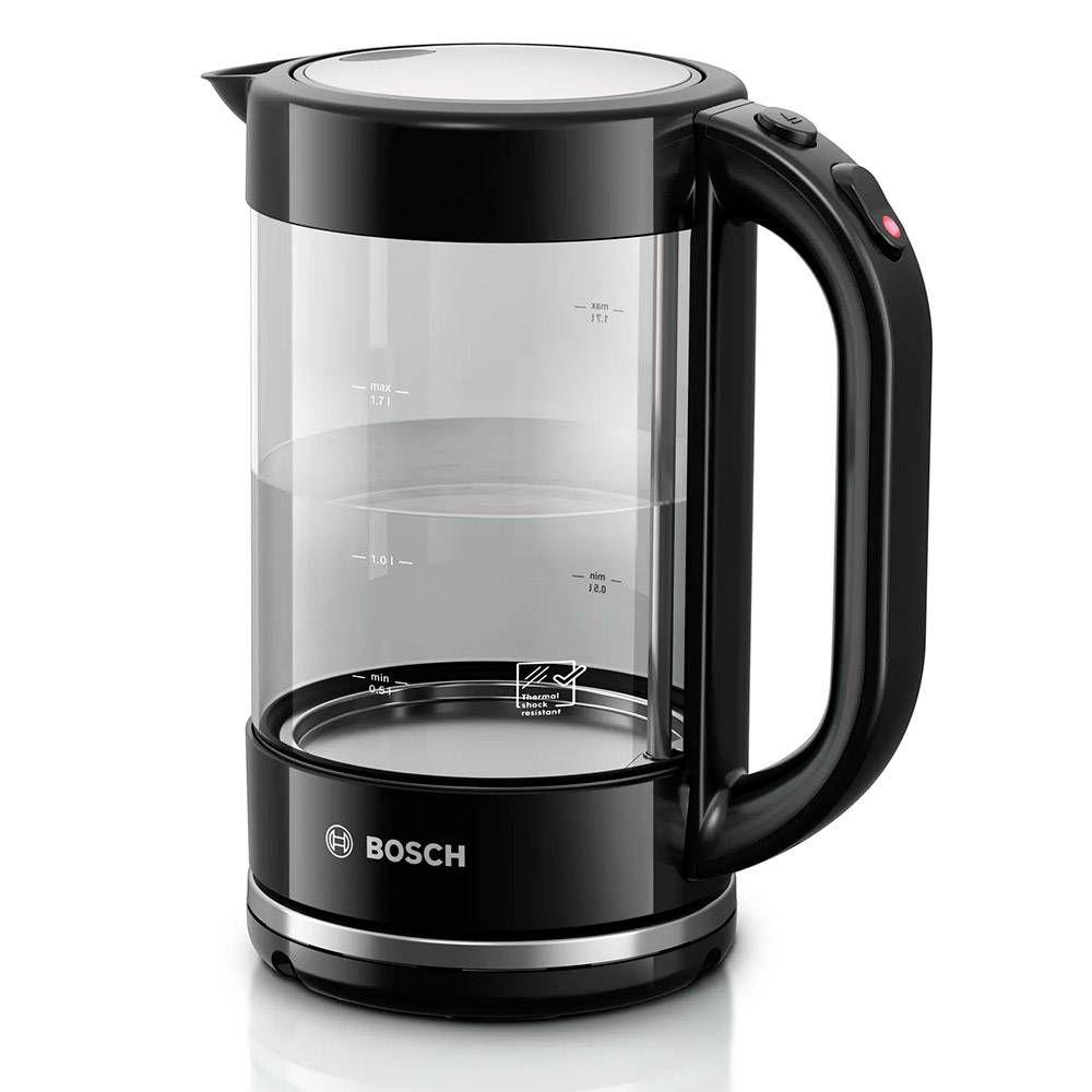 Jarro Elétrico BOSCH TWK70B03 (2400 W - 1,7 l - Vidro - Preto e Transparente), miniatura 2