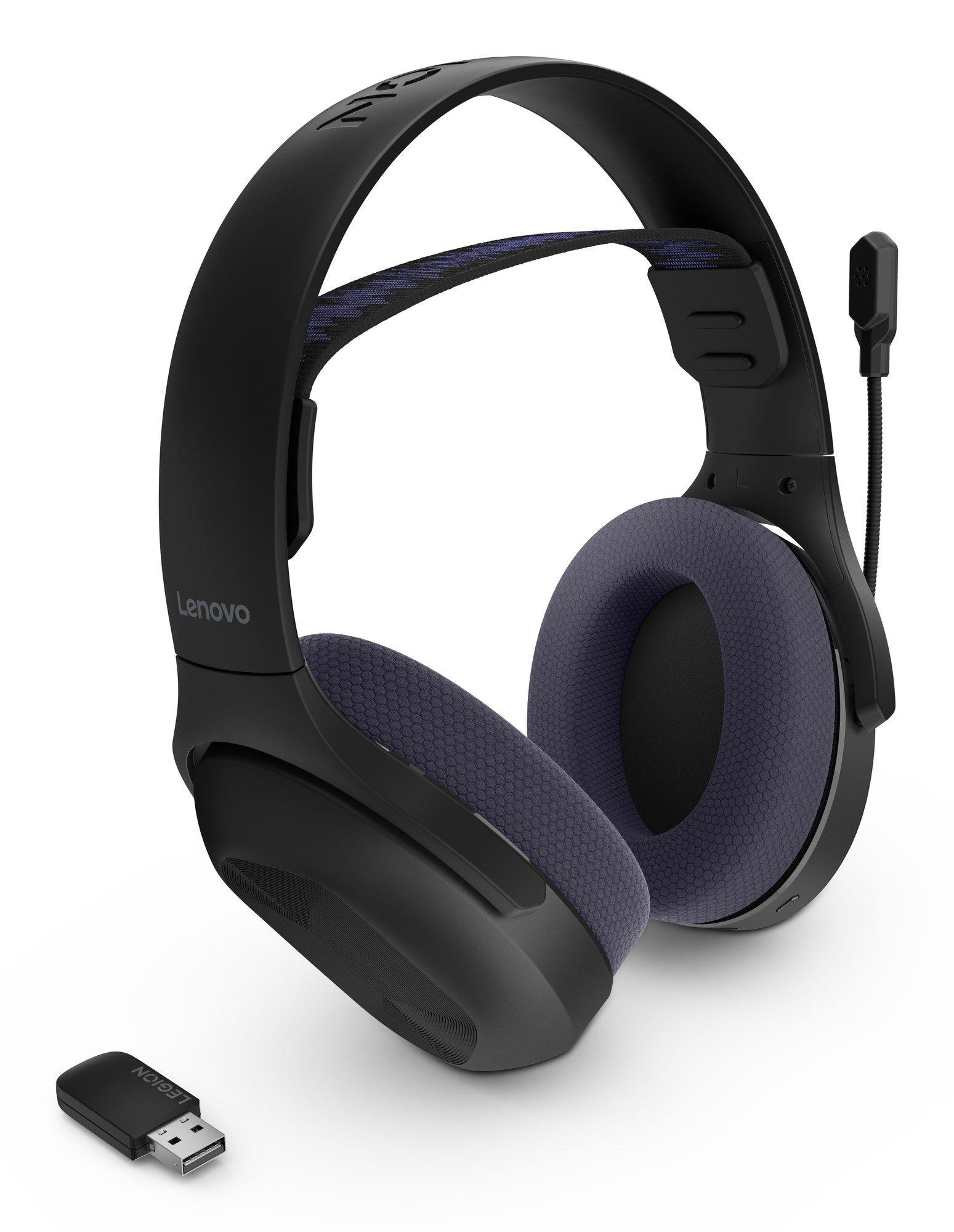 Headset Gaming LENOVO Legion H410 (Binaural - Sem fios - Circum-aural - Preto e Roxo), miniatura 8
