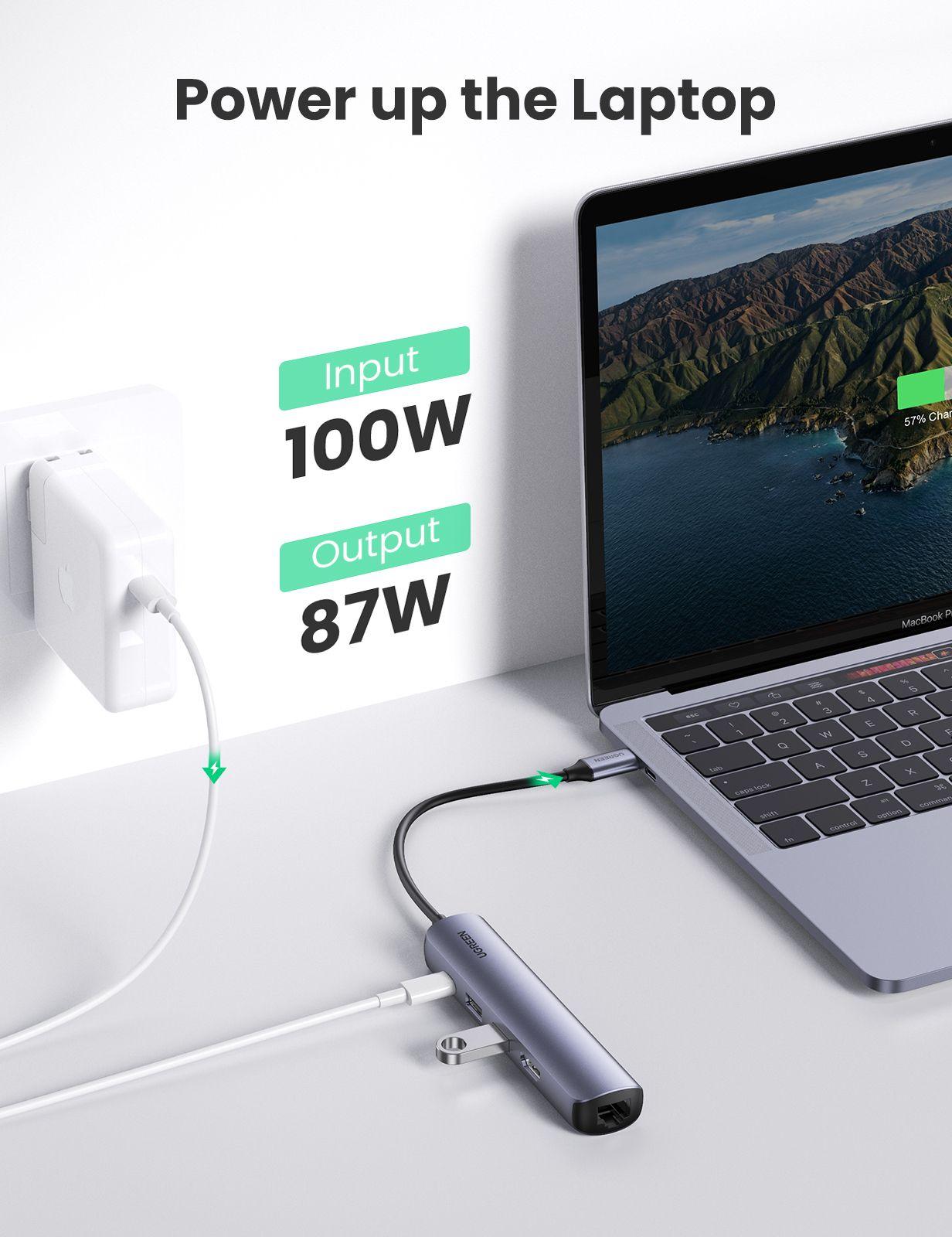 Hub USB-C UGREEN CM418 (USB 3.2 Gen 1 Type-C - Cinzento) — miniatura 5