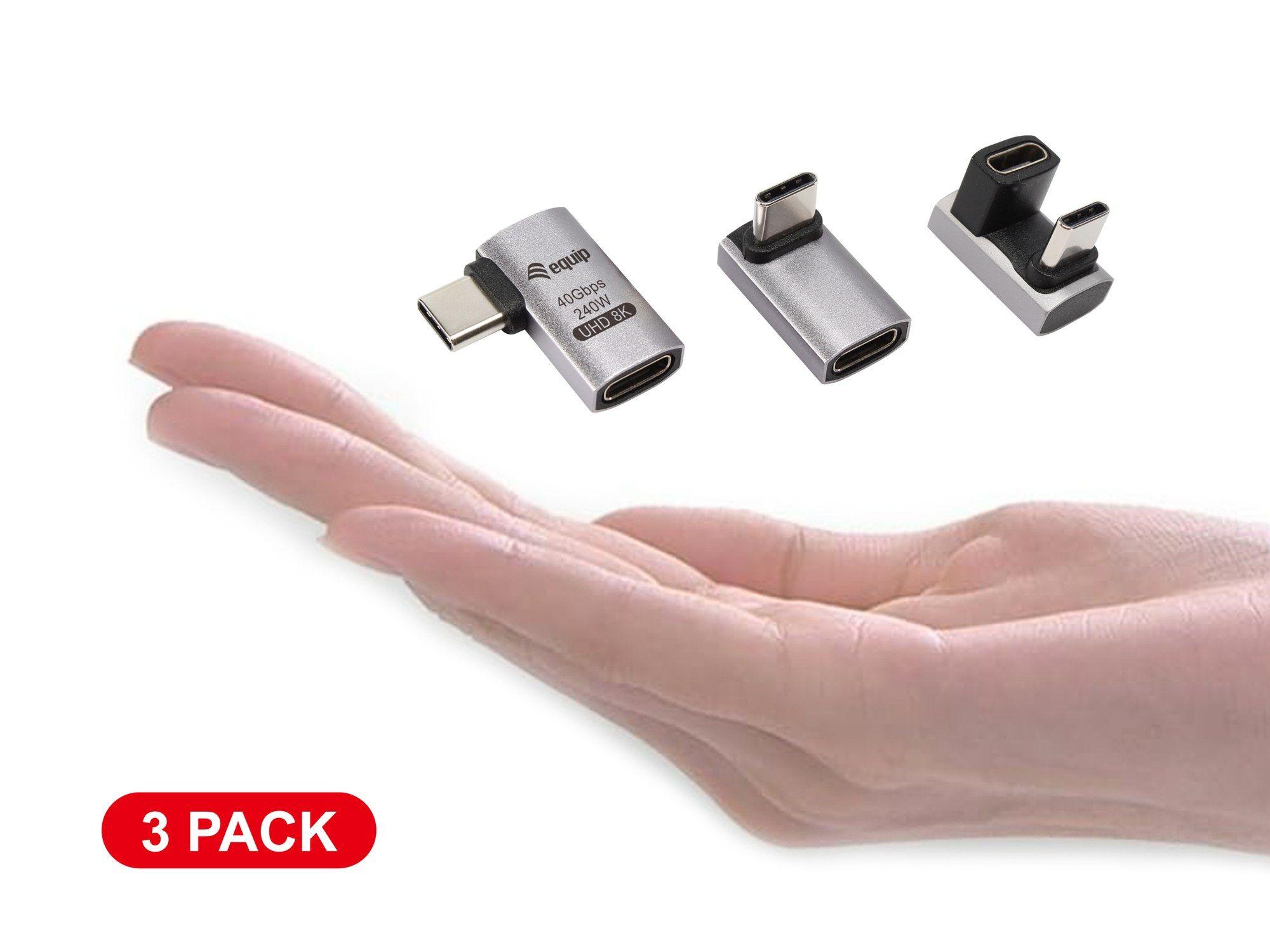 Adaptador USB-C EQUIP 133478 (USB4 Gen 4 - 40 Gbps - Power Delivery 240 W - 3 unidades - Preto e Cinzento), miniatura 5