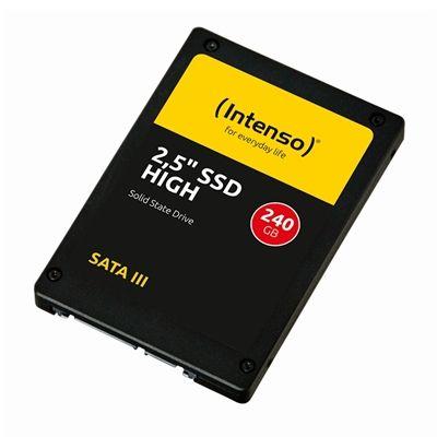 Disco SSD Interno INTENSO HIGH 3813440 (240GB - 2,5″ SATA III - Preto)
