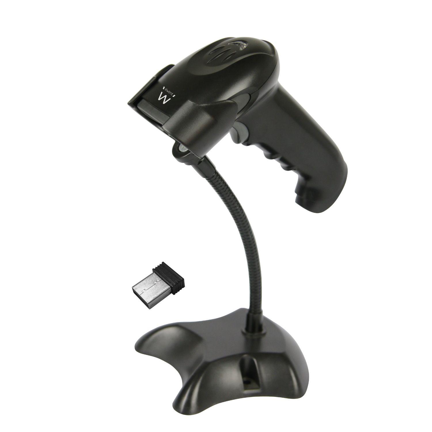 Leitor de Códigos de Barras EWENT EW3431 (RF Wireless, USB - Preto)