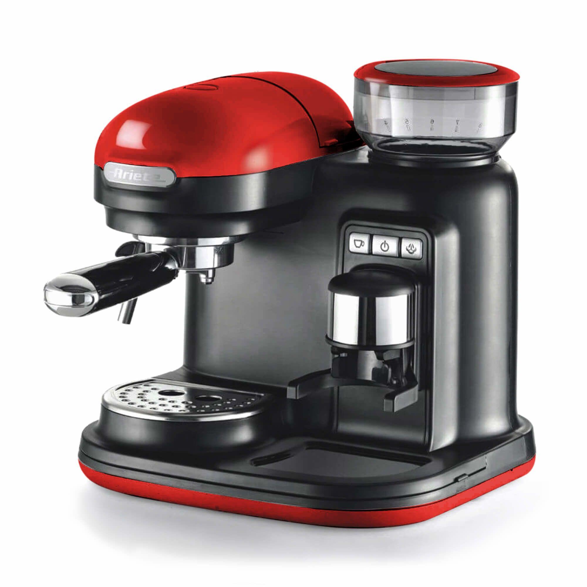 Máquina de Café Expresso Manual ARIETE Moderna 1318/00 (Café moído e grãos de café - 1080 W - 15 bar - Vermelho)