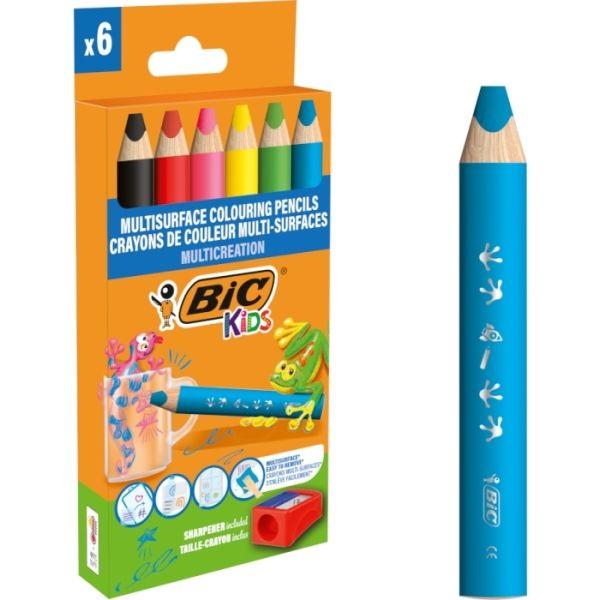 Lápis de Cor BIC Kids Multi-superfície (Cores Sortidas)