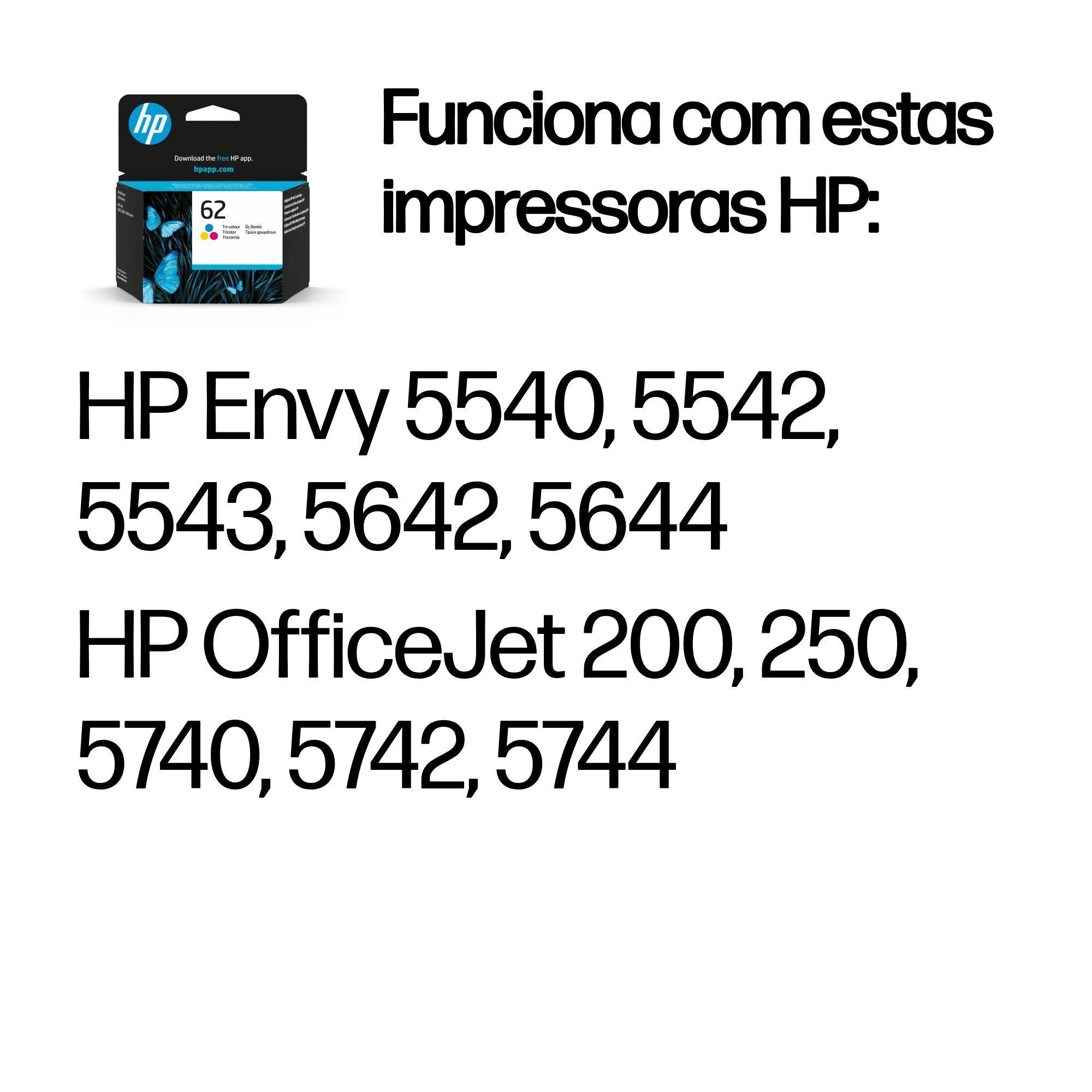 Tinteiro HP 62 C2P06AE (165 páginas a cores - Ciano, Magenta e Amarelo), miniatura 2