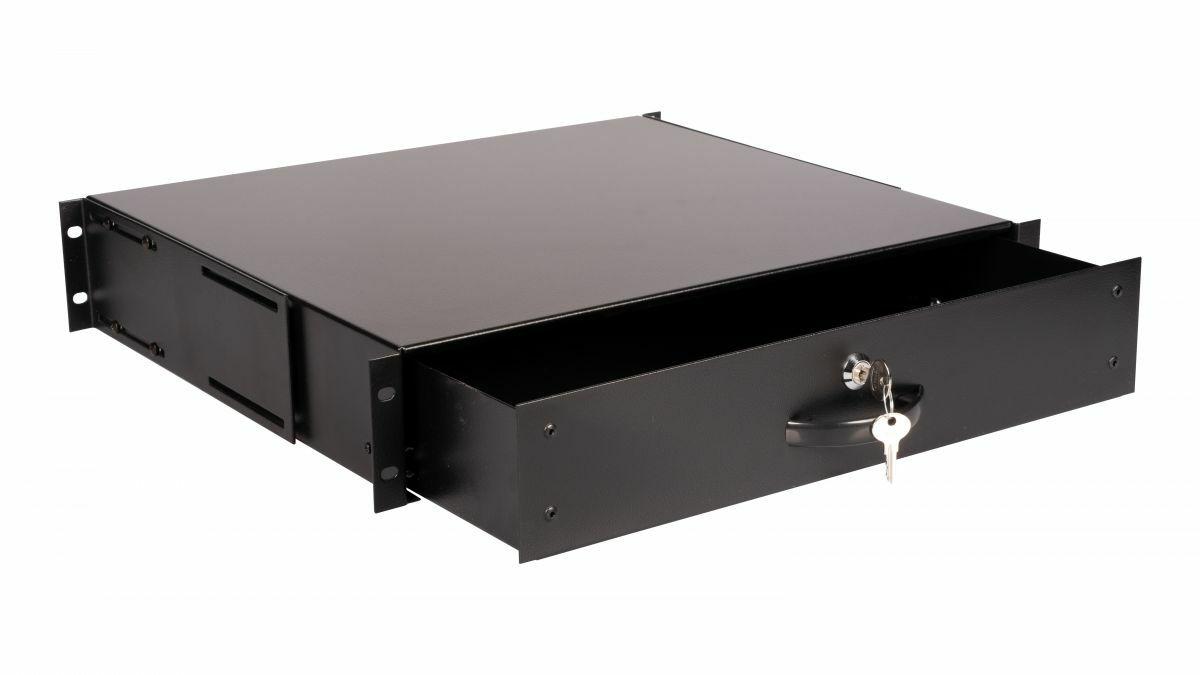 Gaveta para Bastidor EQUIP EZD-2-B (19" - 2U - com Fechadura - Preto) — miniatura 2