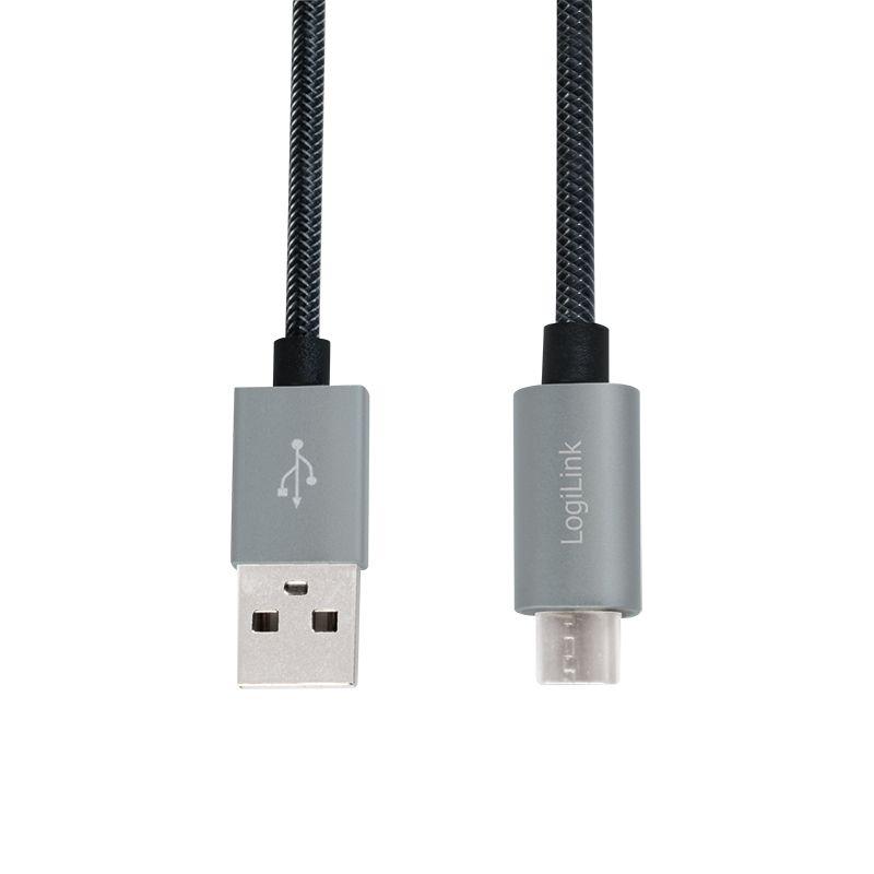 Cabo USB LOGILINK CU0132 (1 m - USB A - Micro-USB A - Cinzento), miniatura 4