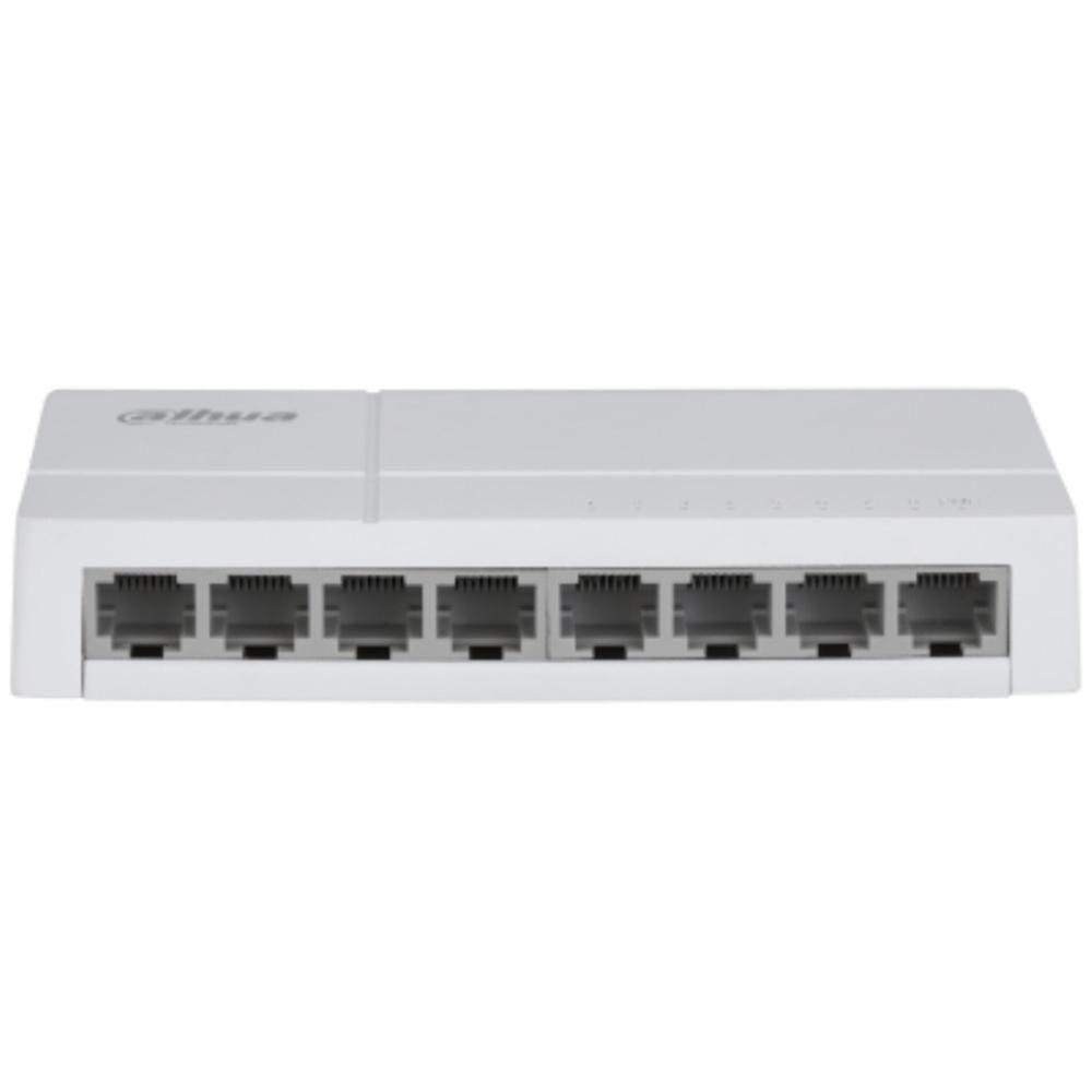 Switch DAHUA DH-SF1008 (Fast Ethernet - 10, 100 Mbit/s - 0,768 MB - Cinzento claro)