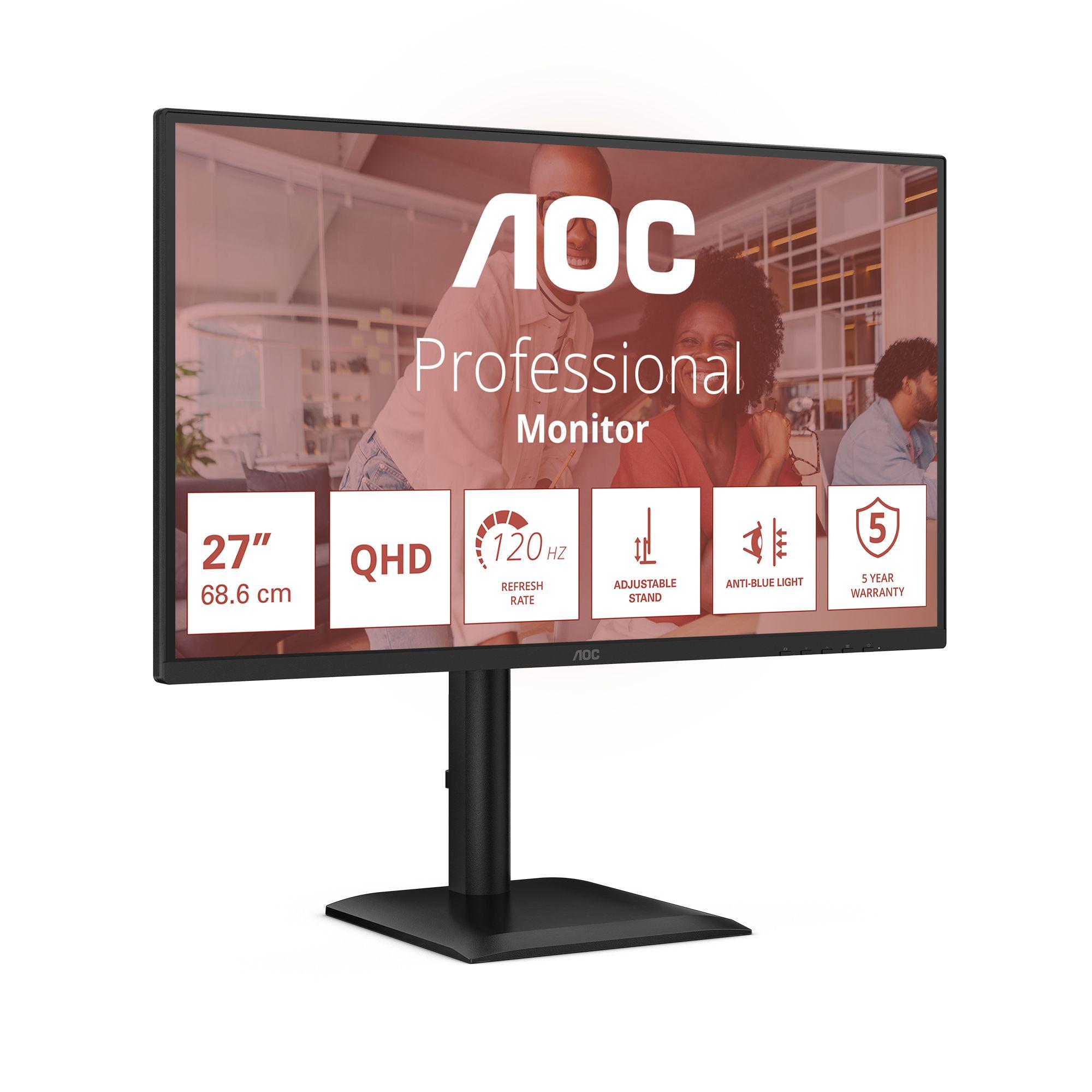 Monitor AOC Q27E4U (27" - IPS - 120 Hz - Preto) — miniatura 3