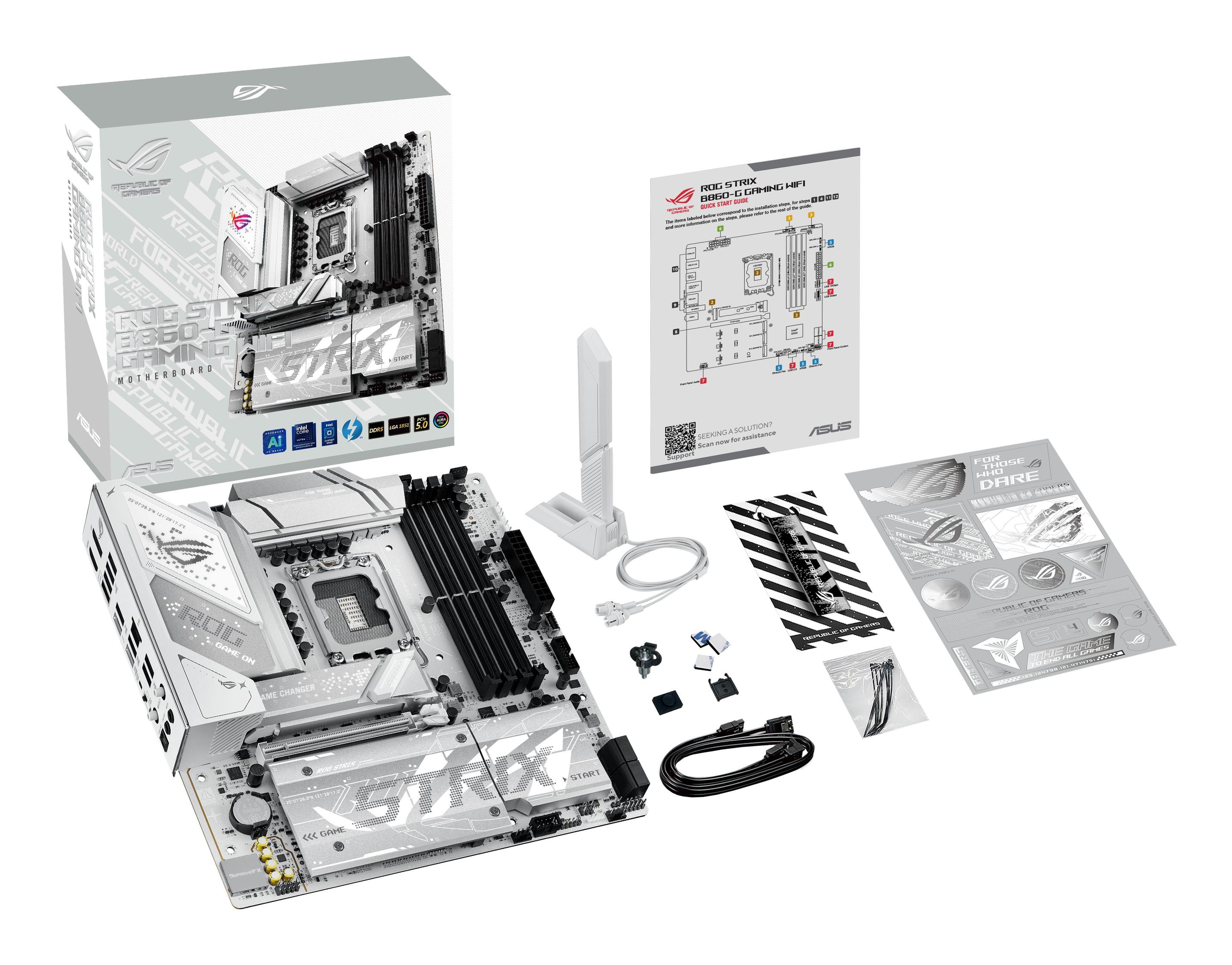 Motherboard ASUS ROG STRIX B860-G GAMING WIFI (LGA 1851 (Socket V1) - Intel Core Ultra - micro-ATX - Branco), miniatura 12