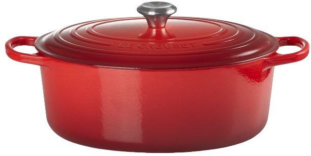 Caçarola Cocotte Oval LE CREUSET Signature 33 cm (Ferro fundido esmaltado - Cereja), miniatura 2