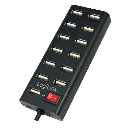 Hub USB LOGILINK UA0126 (0,75 m - USB 2.0 - Preto)